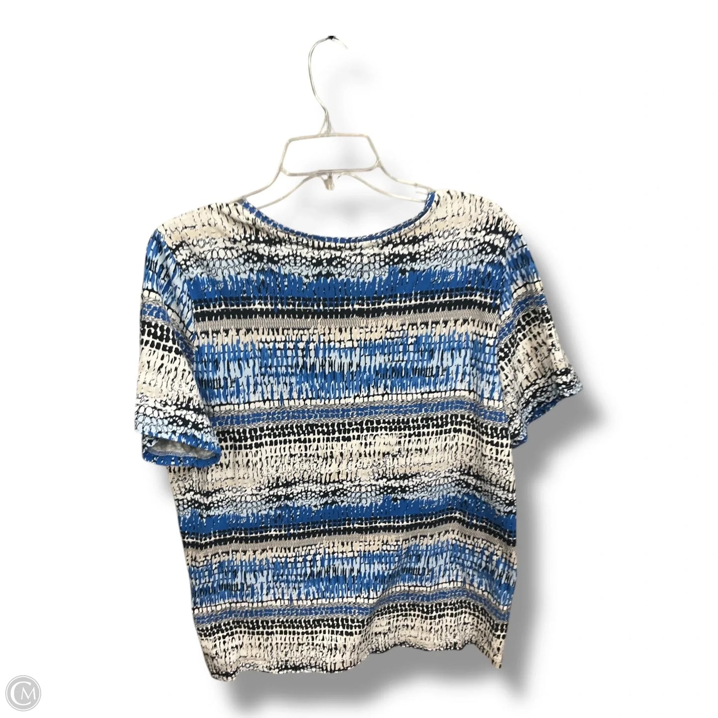 Top Short Sleeve By Christopher And Banks In Blue, Size: Xl