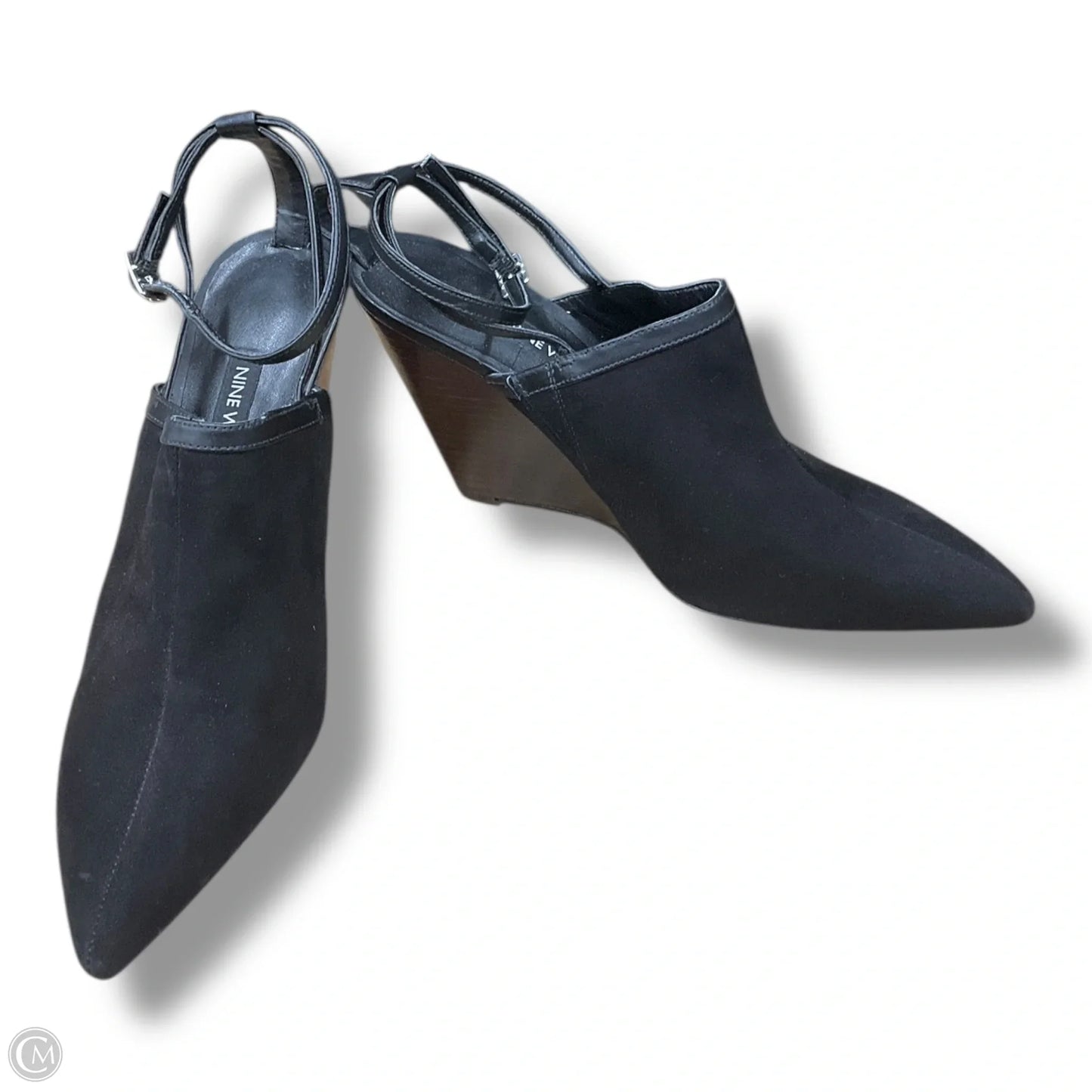 Shoes Heels Wedge By Nine West In Black, Size: 7.5