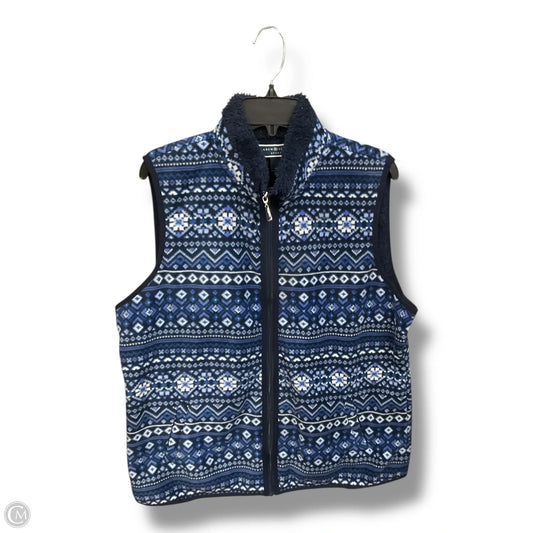Vest Faux Fur & Sherpa By Karen Scott In Blue, Size: Xl