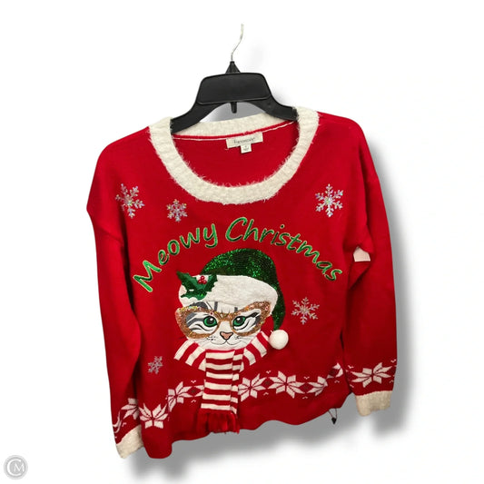 Sweater By Francesca's In Red, Size: S