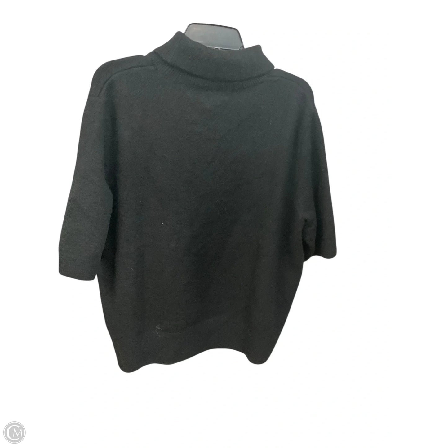 Sweater Short Sleeve By H&m In Black, Size: Xl