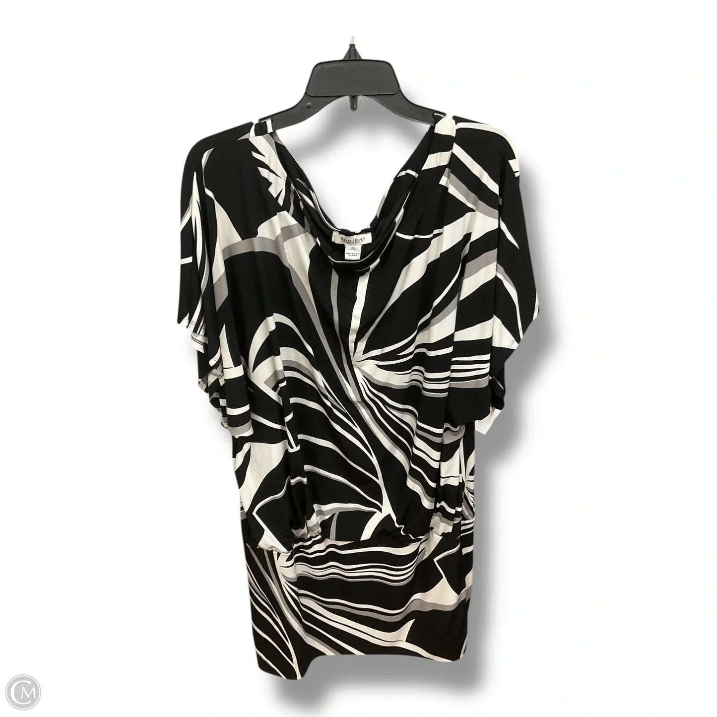 Dress Casual Midi By White House Black Market In Black & White, Size: Xl