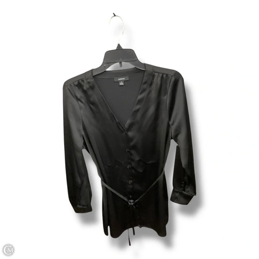 Blouse Long Sleeve By Alfani In Black, Size: Lp