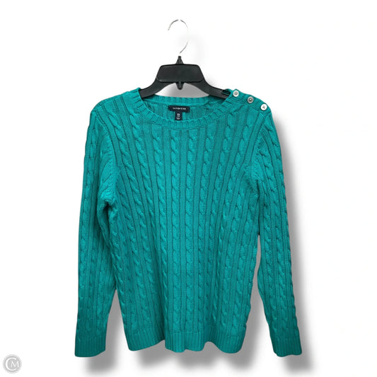 Top Long Sleeve By Lands End In Green, Size: L