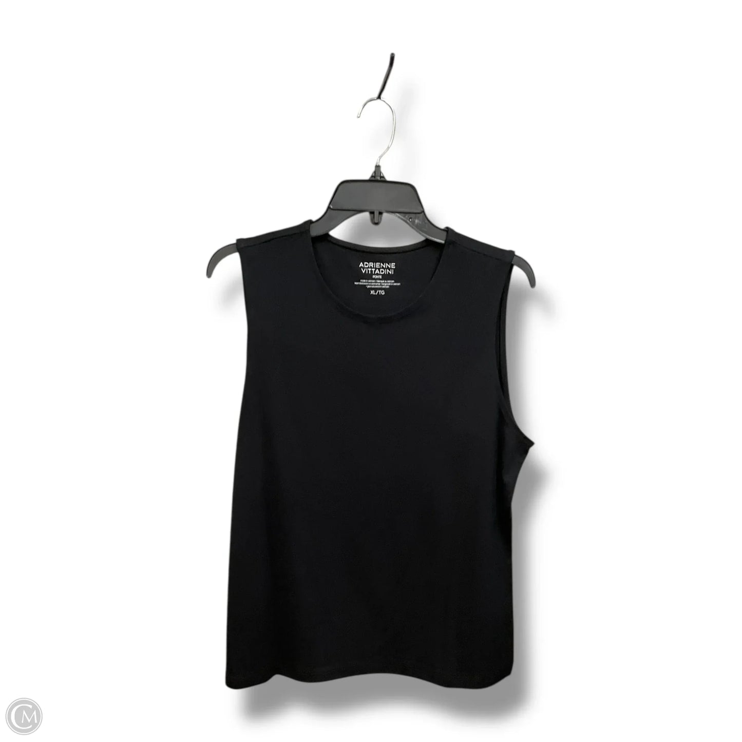 Top Sleeveless By Adrienne Vittadini In Black, Size: Xl