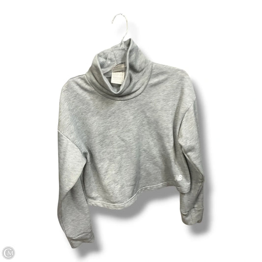 Athletic Sweatshirt Collar By New Balance In Grey, Size: L