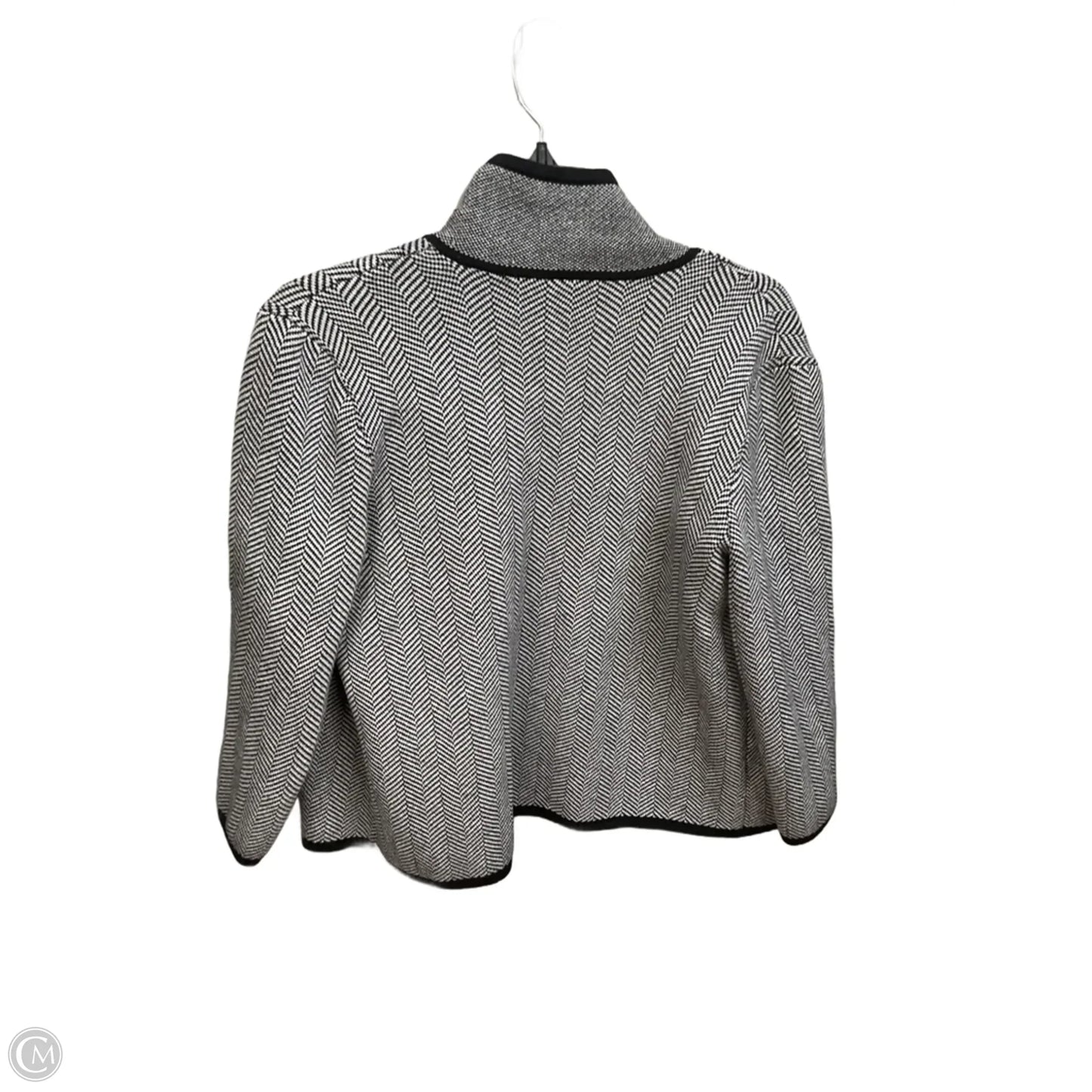 Cardigan By Ann Taylor In Black & White, Size: Lp