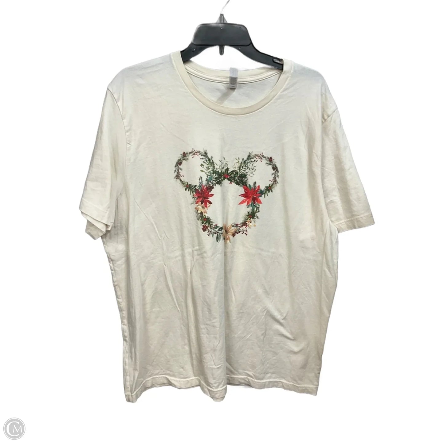 Top Short Sleeve By Canvas In Cream, Size: 2x