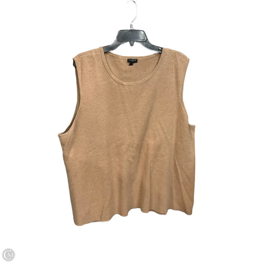 Top Sleeveless Basic By Talbots In Tan, Size: 3x
