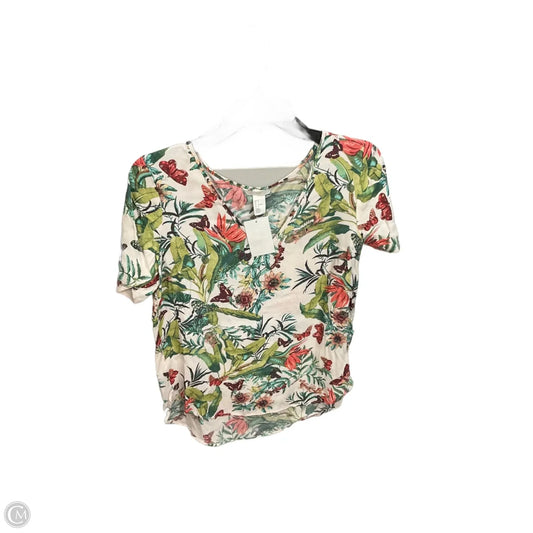 Top Short Sleeve By H&m In Floral Print, Size: S
