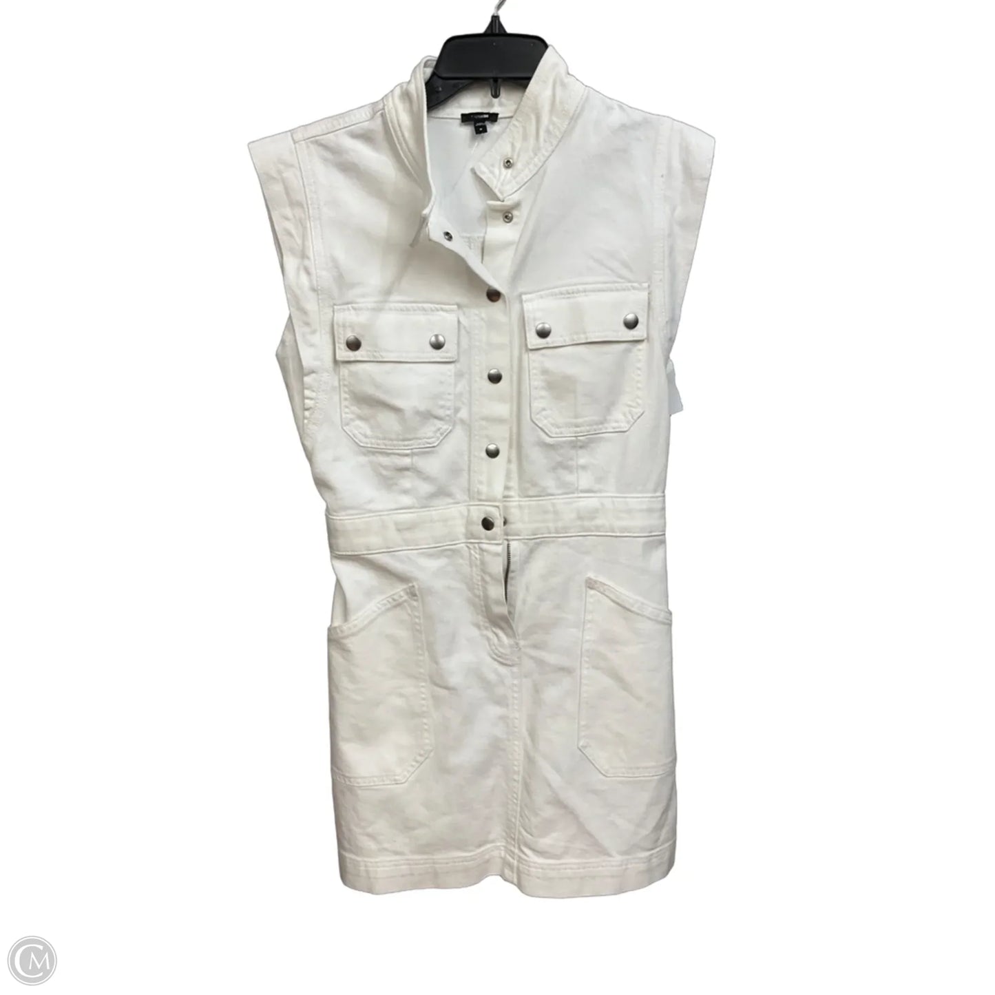 Dress Casual Midi By Express In White Denim, Size: 0