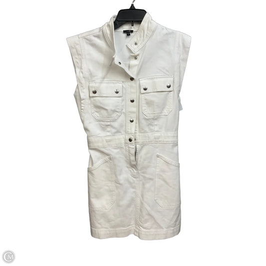 Dress Casual Midi By Express In White Denim, Size: 0