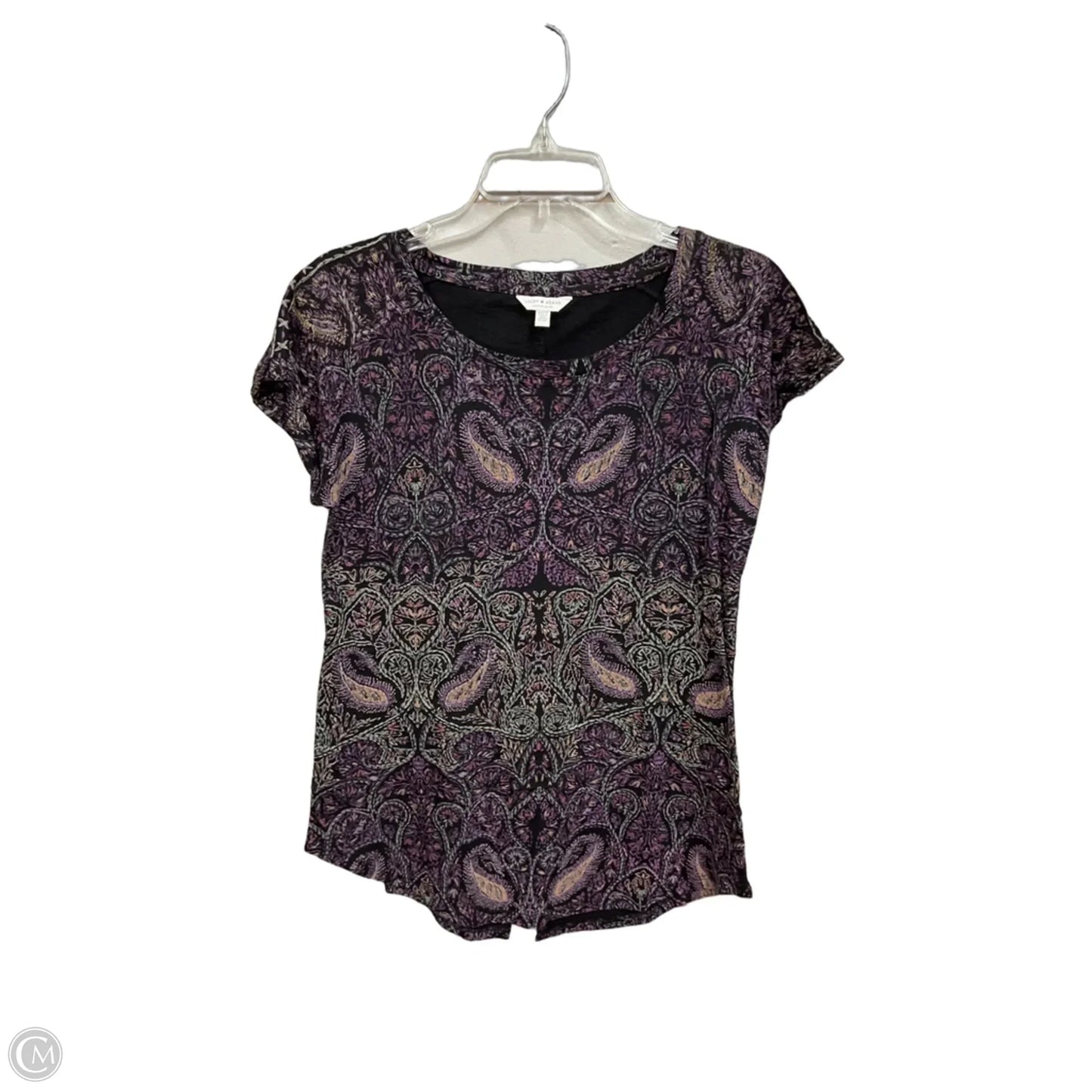 Top Short Sleeve By Lucky Brand In Black, Size: Xs