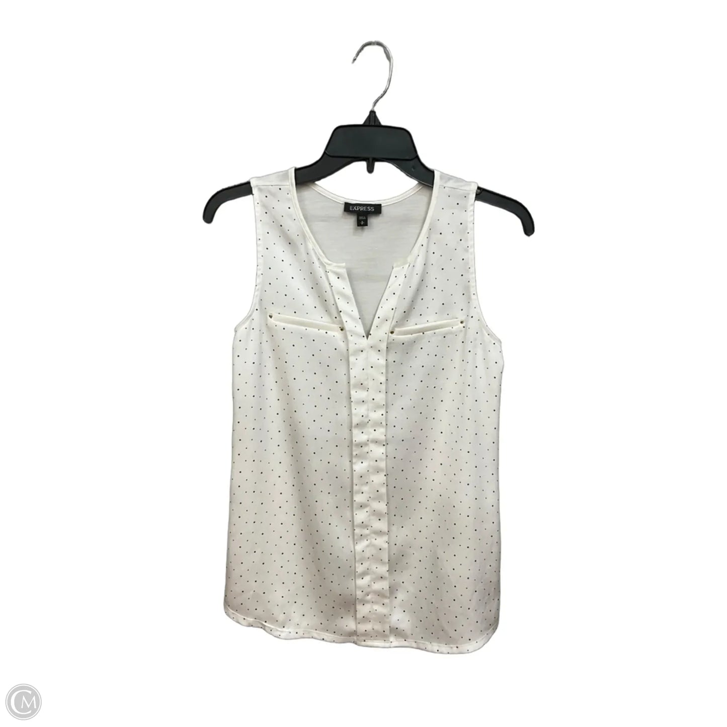 Top Sleeveless By Express In Polkadot Pattern, Size: S