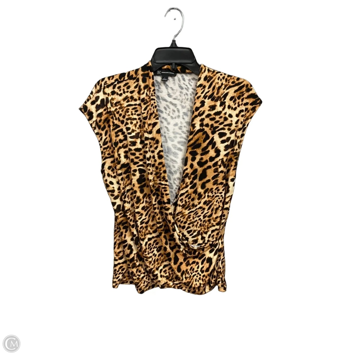 Top Sleeveless By Inc In Animal Print, Size: L