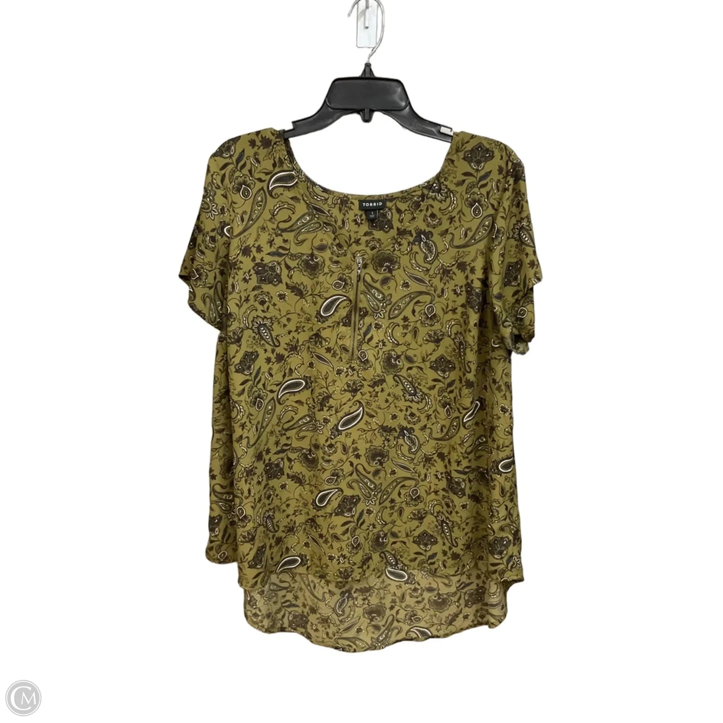Top Short Sleeve By Torrid In Green, Size: 1x