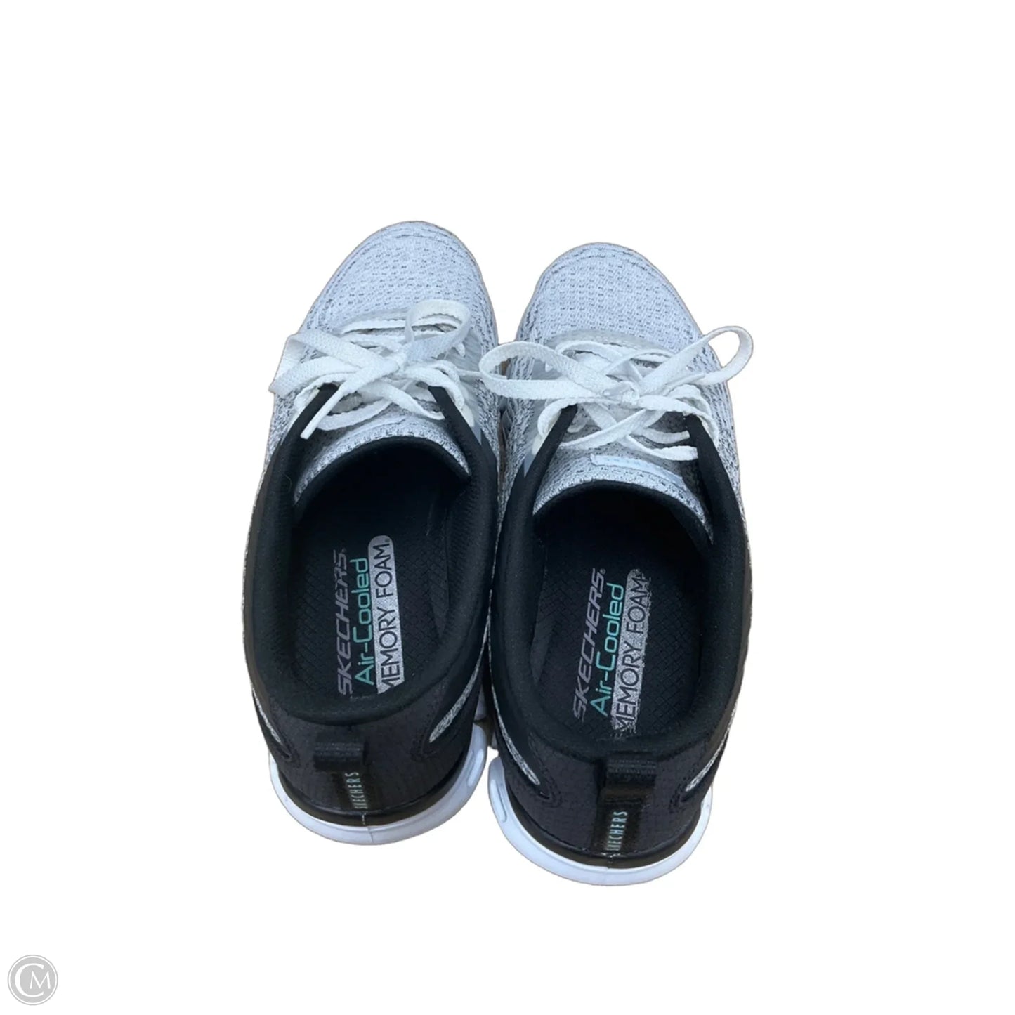 Shoes Athletic By Skechers In Black & White, Size: 8.5