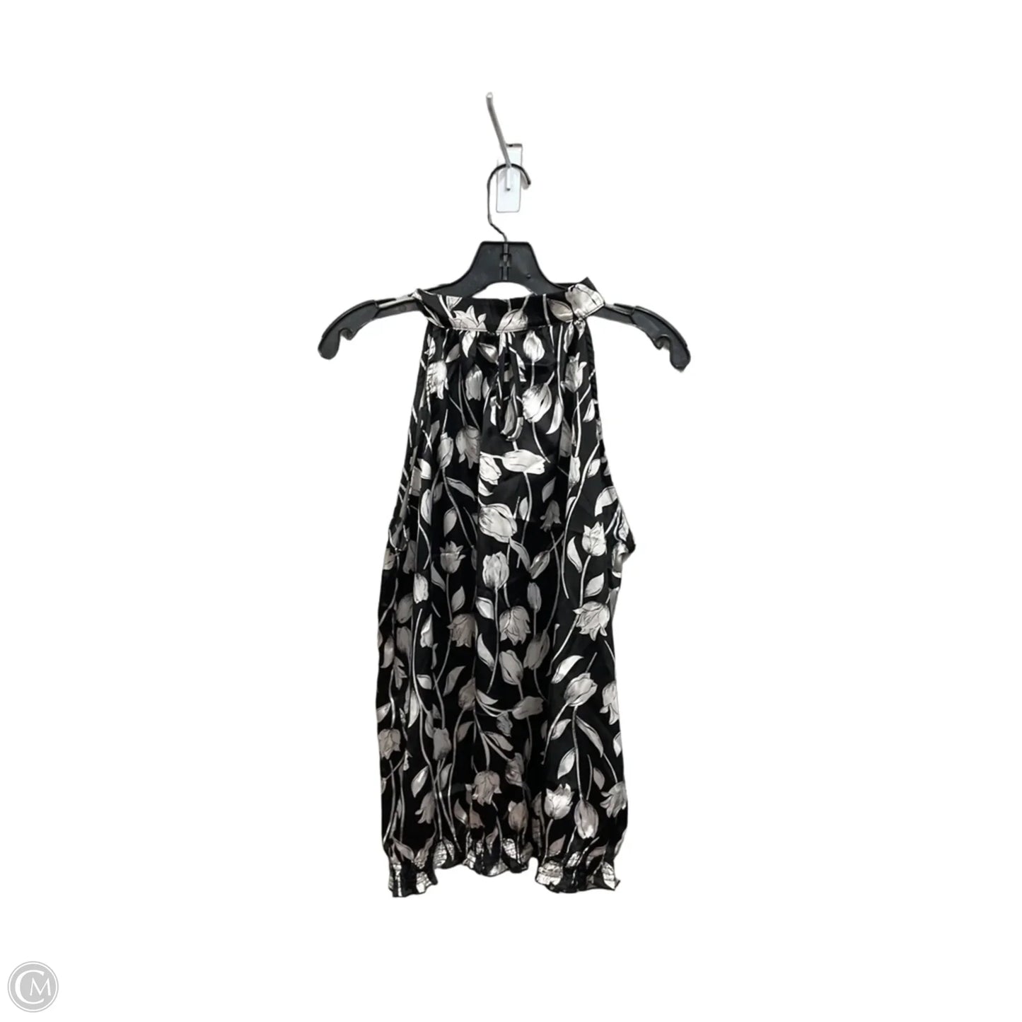 Top Sleeveless By Cato In Black & White, Size: Xl