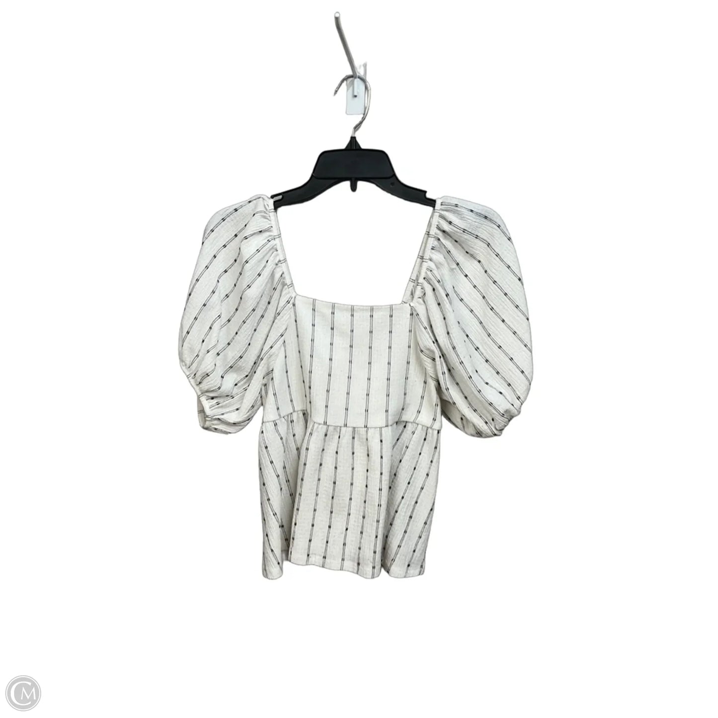Top Short Sleeve By Madewell In Black & White, Size: Xs