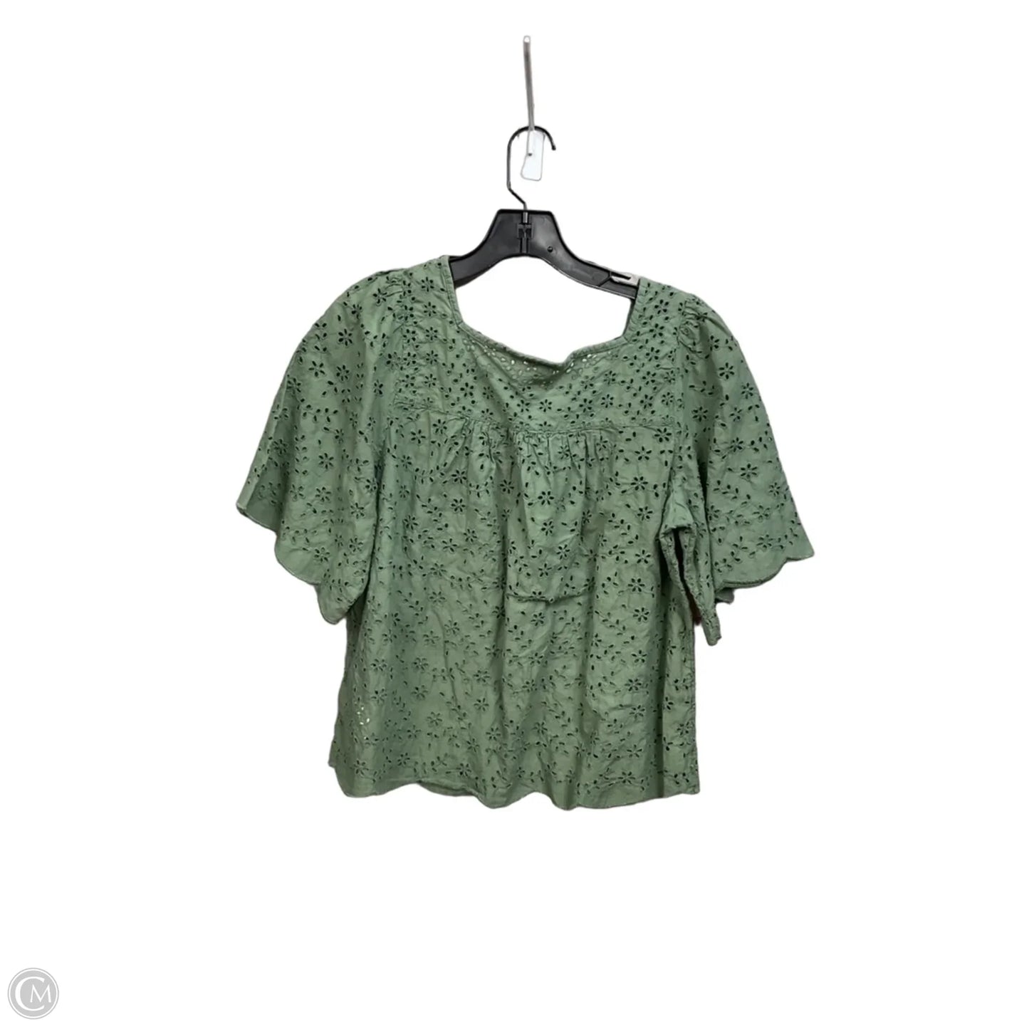 Top Short Sleeve By Gap In Green, Size: M
