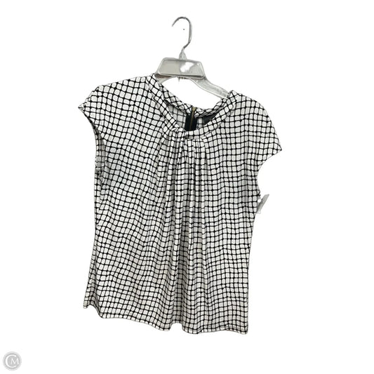 Top Sleeveless By Worthington In Black & White, Size: L