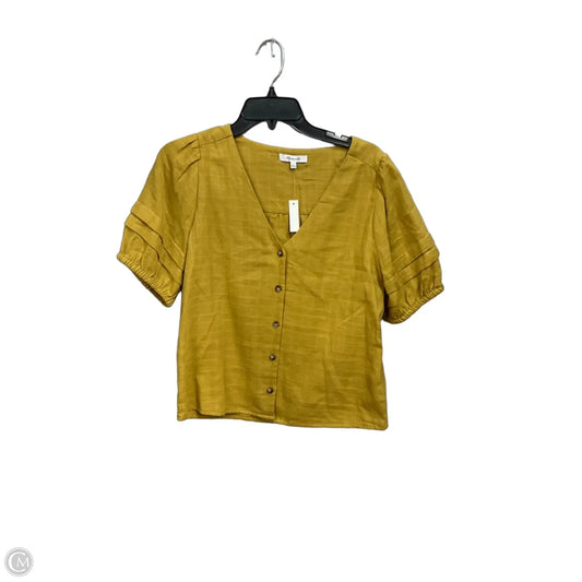 Blouse Short Sleeve By Madewell In Green, Size: S