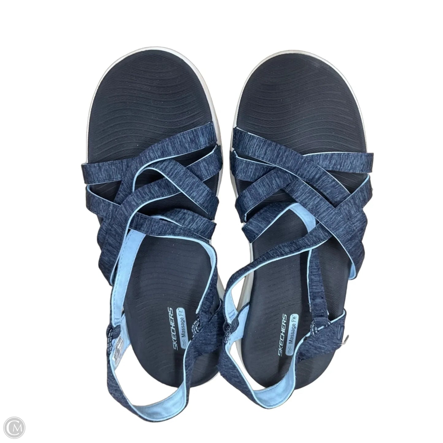 Sandals Flats By Skechers In Blue, Size: 10
