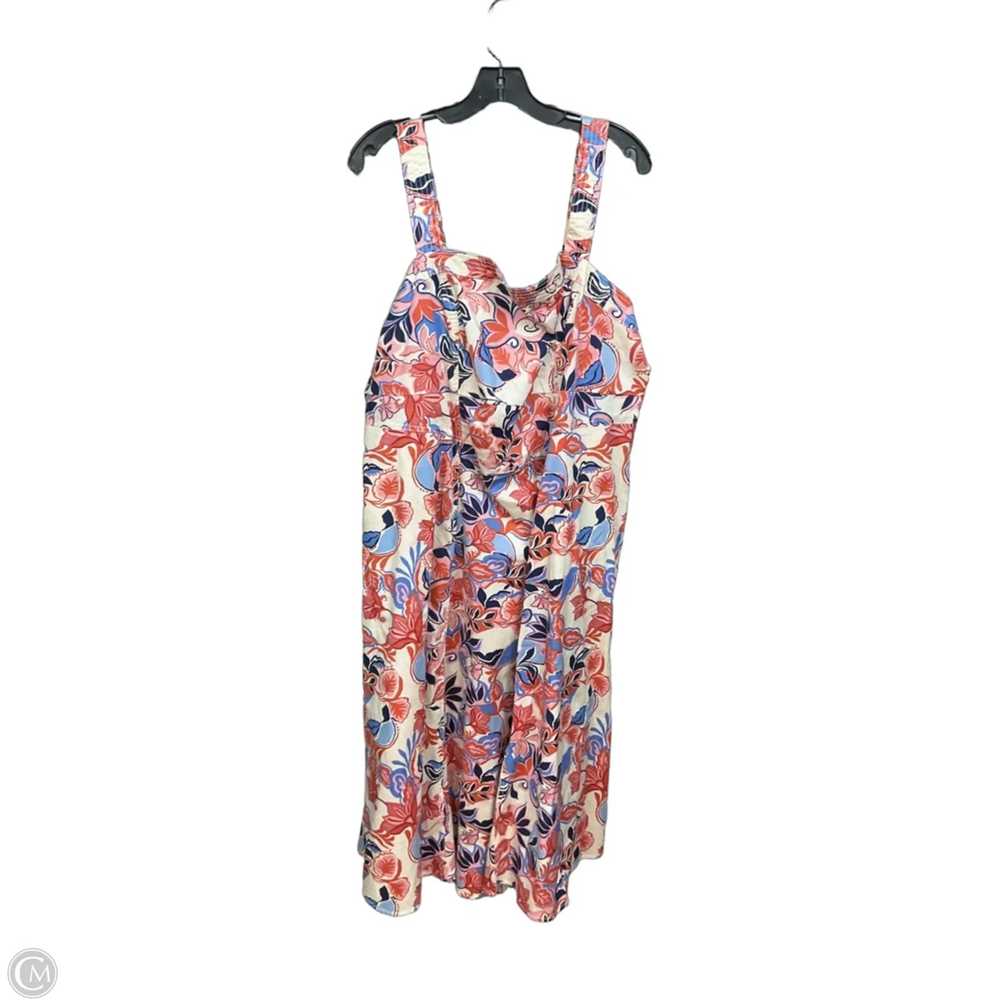 Dress Casual Midi By Torrid In Blue & Pink, Size: 3x