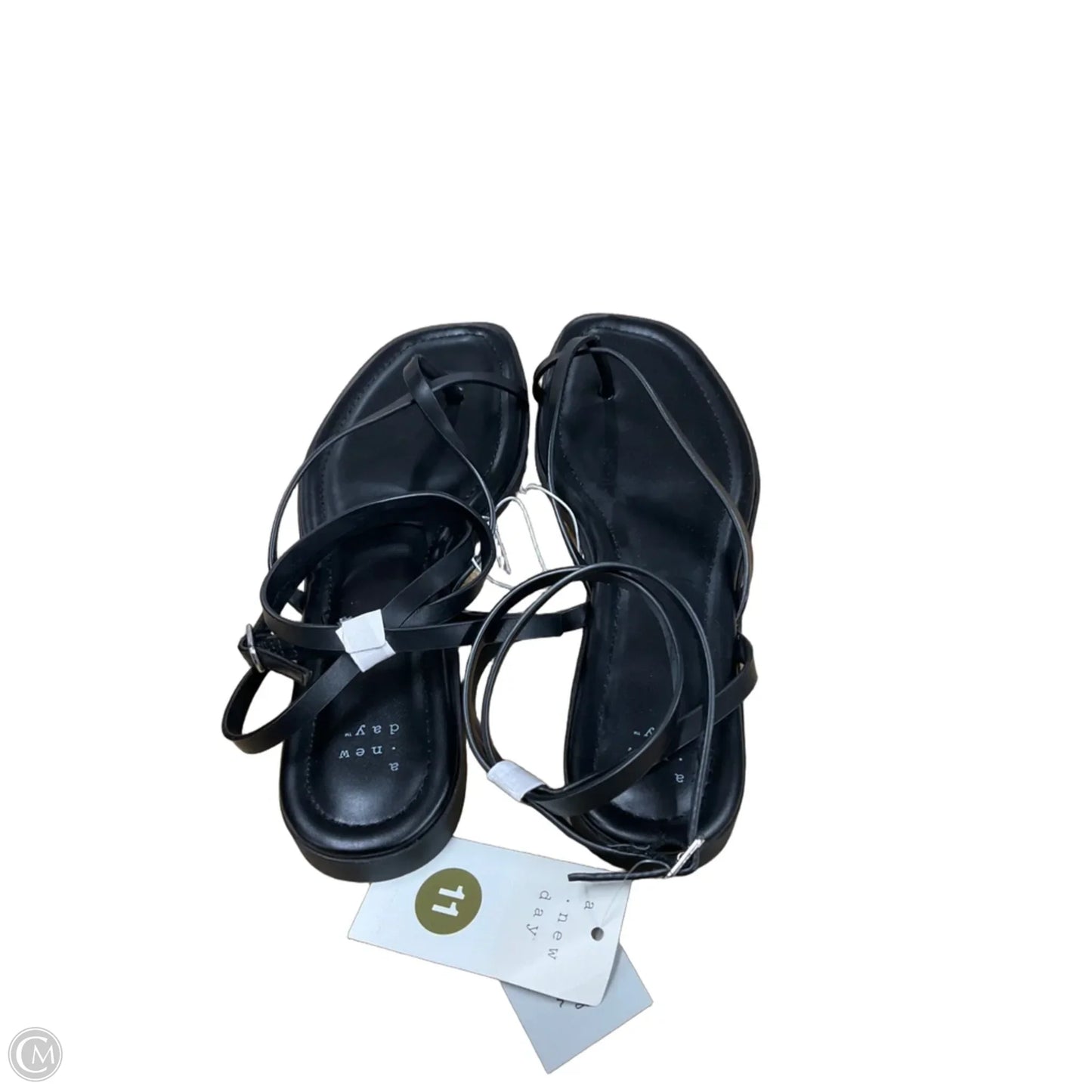 Sandals Flats By A New Day In Black, Size: 11