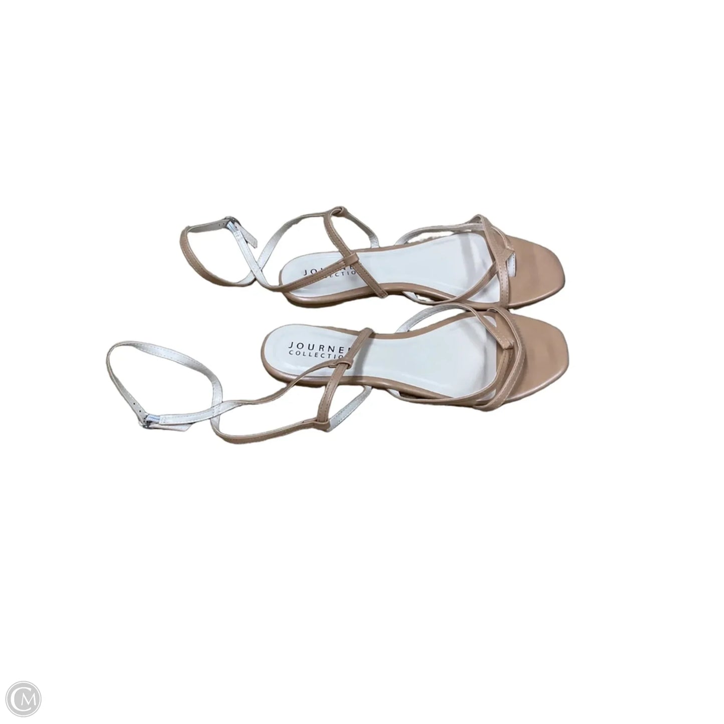 Sandals Flats By Journee In Tan, Size: 11