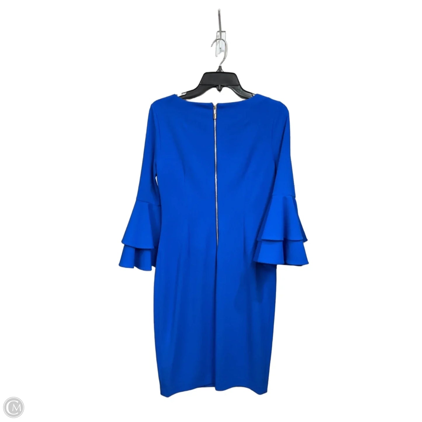Dress Casual Midi By Calvin Klein In Blue, Size: 6