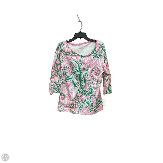 Top 3/4 Sleeve By Talbots In Animal Print, Size: 1x