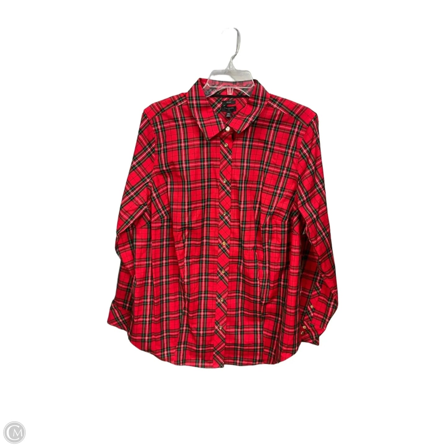 Blouse Long Sleeve By Talbots In Red, Size: Xl