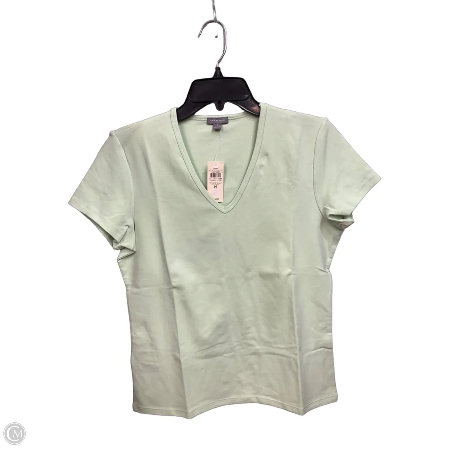 Top Short Sleeve Basic By Ann Taylor In Green, Size: M