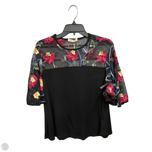 Top Short Sleeve By Pebble And Stone In Floral Print, Size: S
