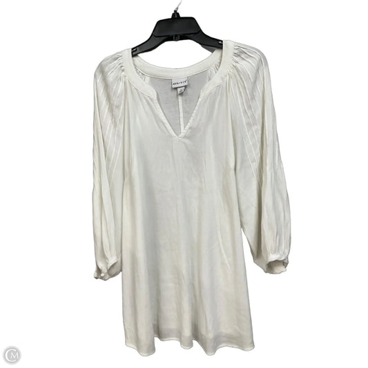 Top 3/4 Sleeve By Ava & Viv In White, Size: 1x