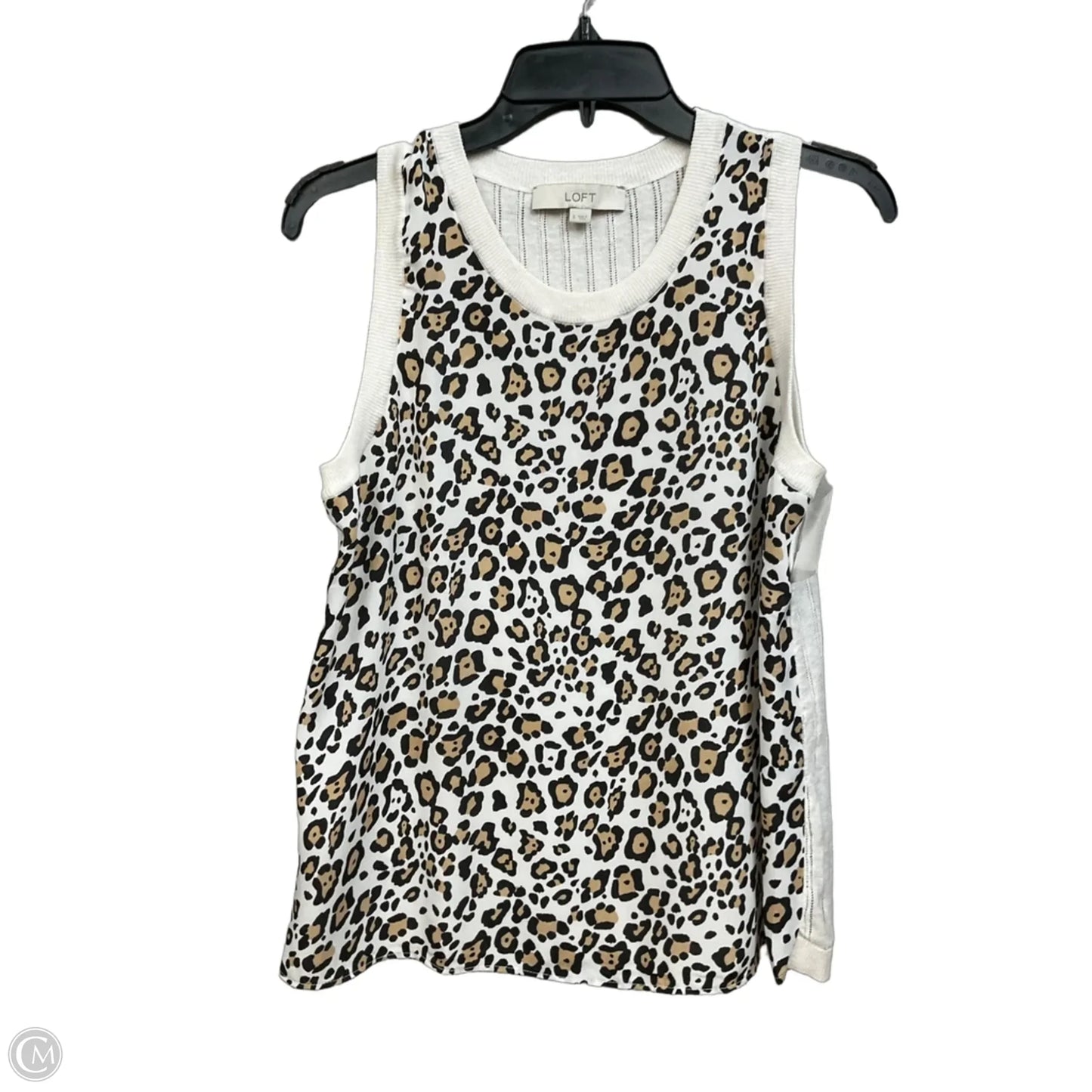 Top Sleeveless By Loft In Animal Print, Size: S