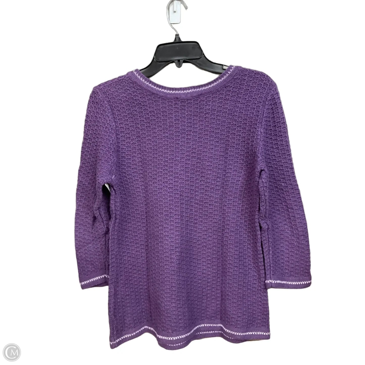 Top 3/4 Sleeve By Christopher And Banks In Purple, Size: S