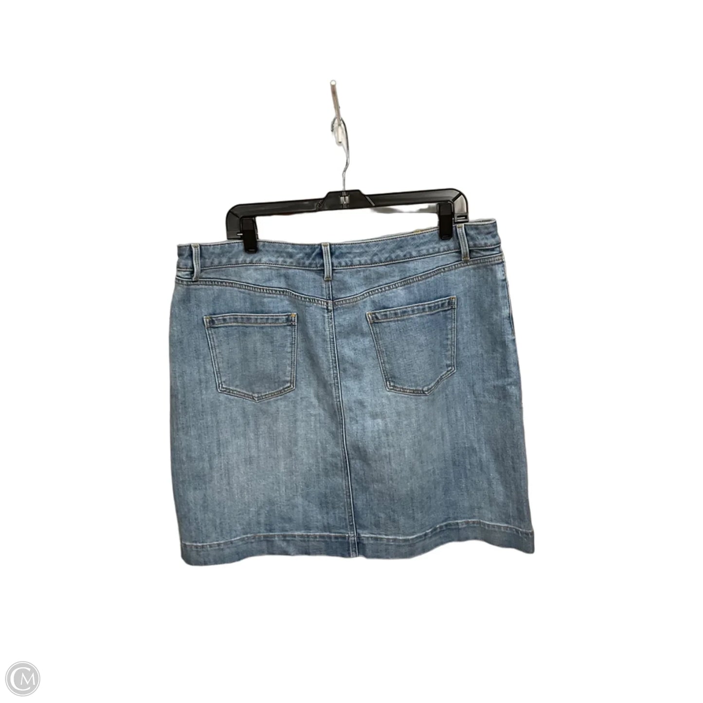 Skirt Midi By Talbots In Blue Denim, Size: 16
