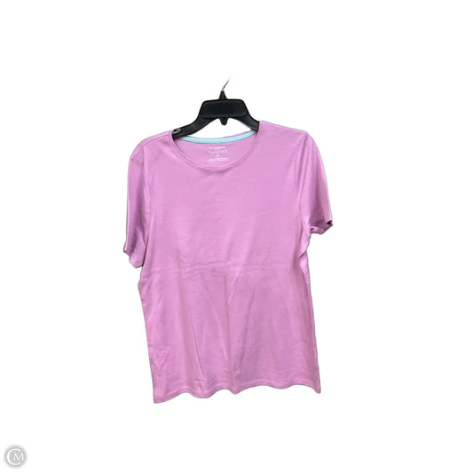 Top Short Sleeve By Talbots In Purple, Size: Xl