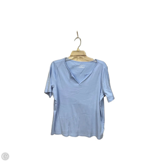 Top Short Sleeve Basic By Talbots In Blue, Size: 1x