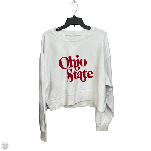 Top Long Sleeve By Chicka-d In White, Size: L