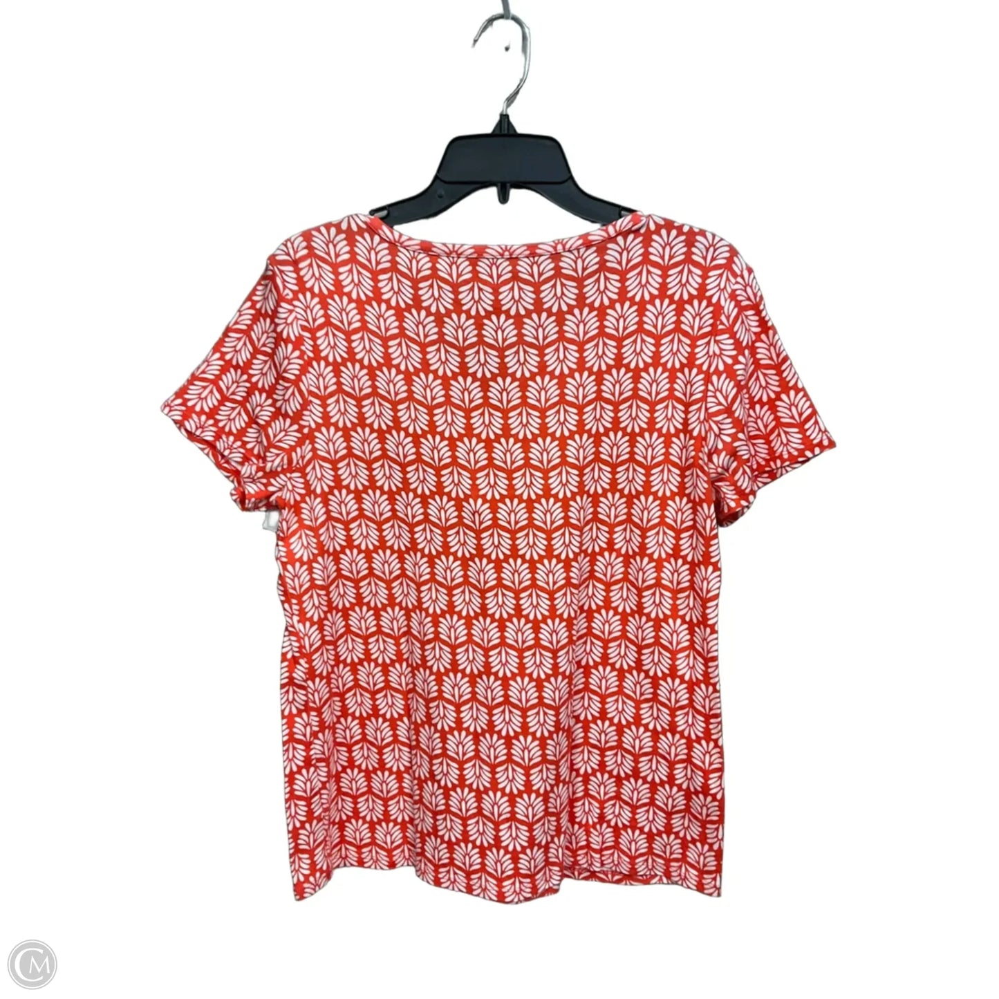 Top Short Sleeve By Croft And Barrow In Orange, Size: L