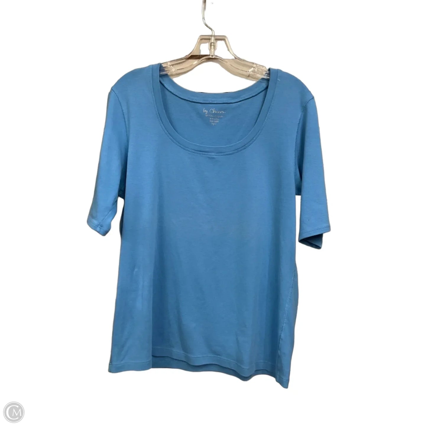 Top Short Sleeve By Chicos In Blue, Size: L