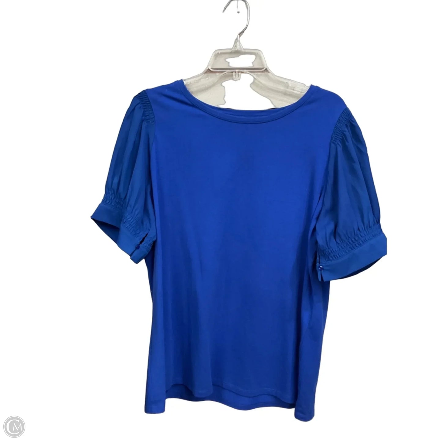 Top Short Sleeve By Talbots In Blue, Size: 1x