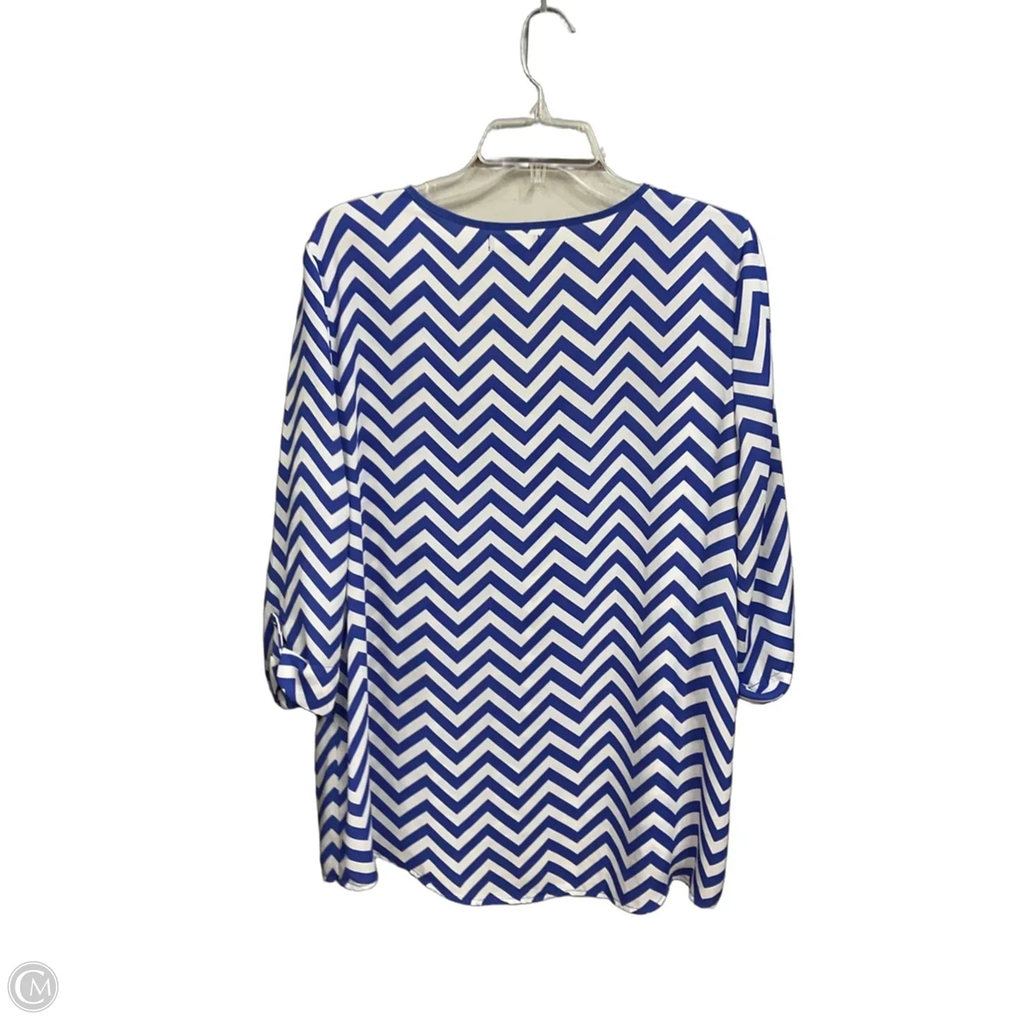 Top 3/4 Sleeve By Kiara In Chevron Pattern, Size: Xl