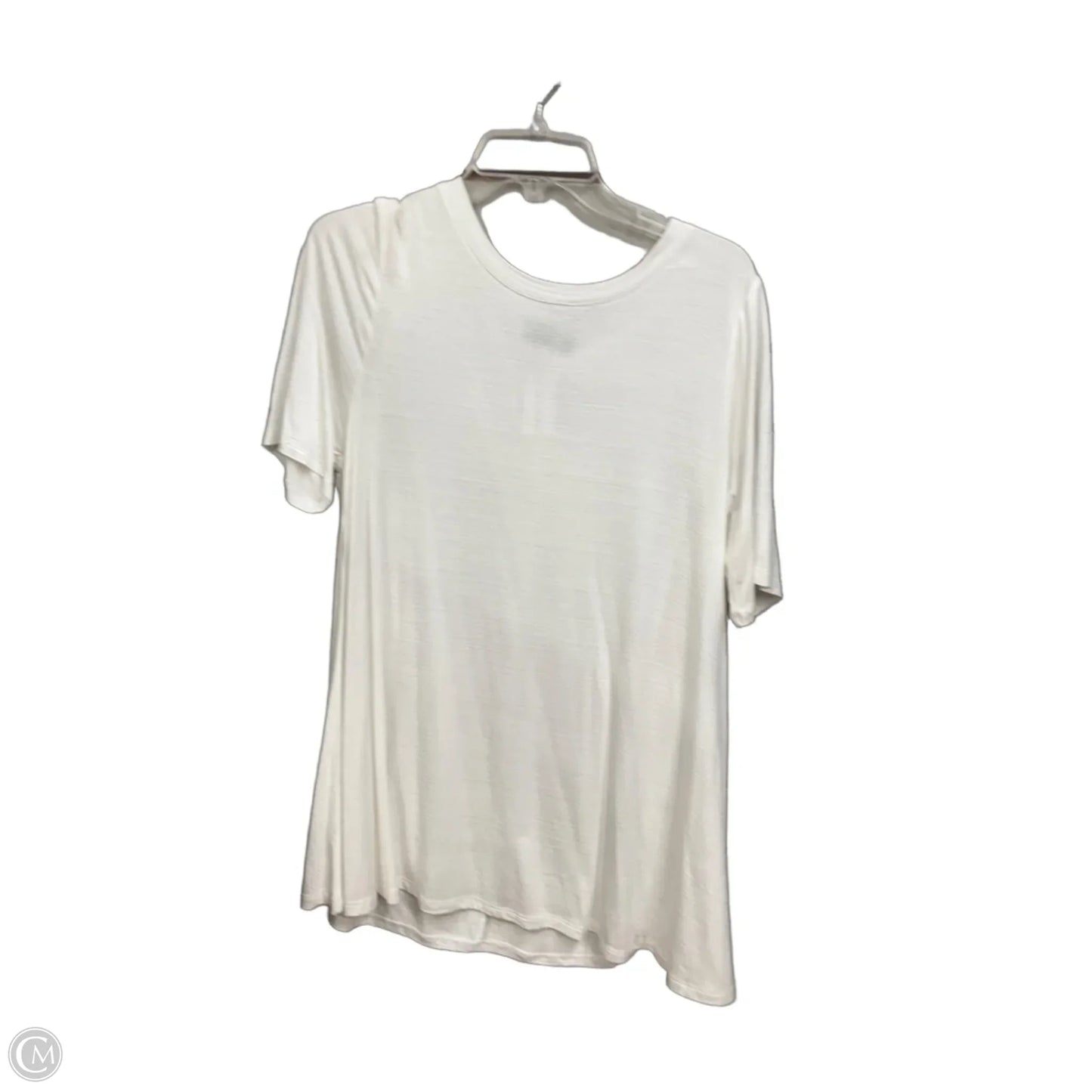 Top Short Sleeve Basic By Lane Bryant In White, Size: 1x