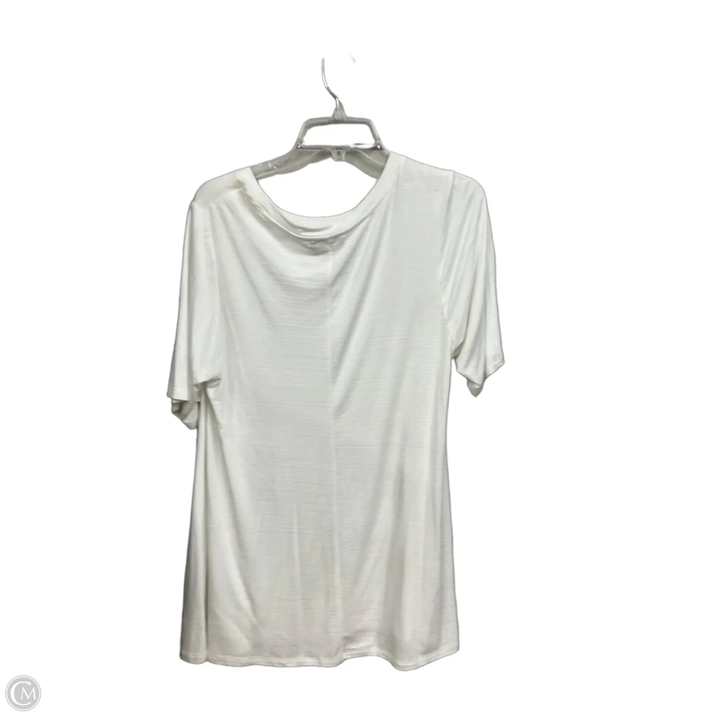 Top Short Sleeve Basic By Lane Bryant In White, Size: 1x