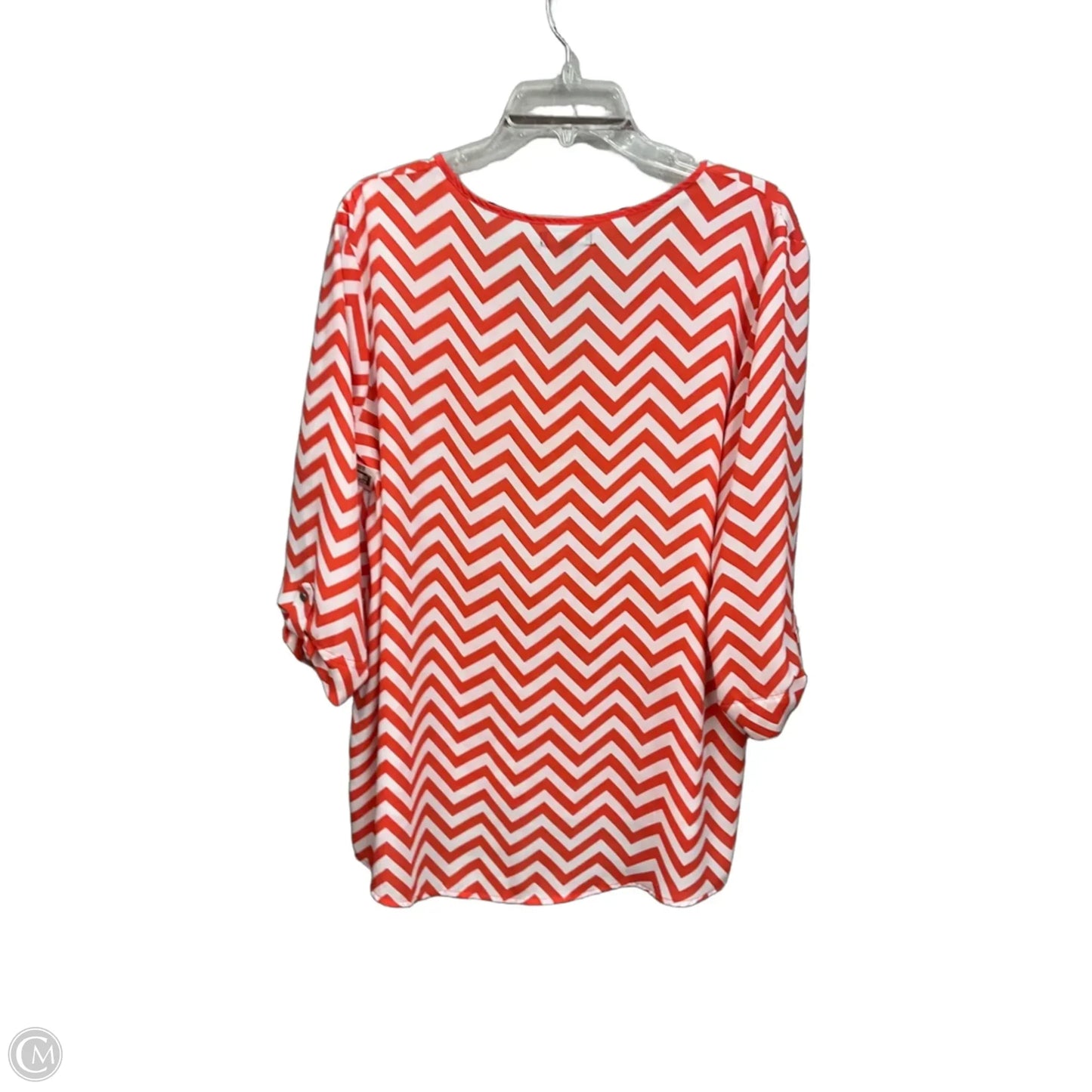 Top 3/4 Sleeve By Kiara In Chevron Pattern, Size: Xl