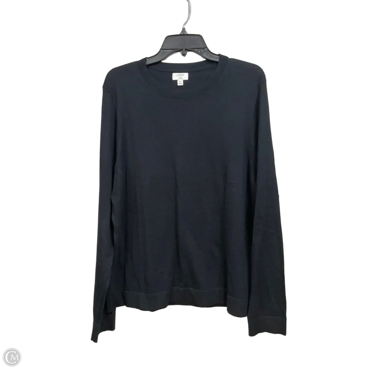 Top Long Sleeve Basic By J. Crew In Black, Size: Xxl
